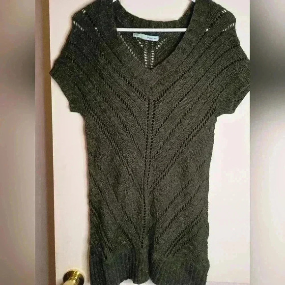 MAURICES Green Gold multi color knit long Fall Winter sweater - (#415) - Picture 1 of 5